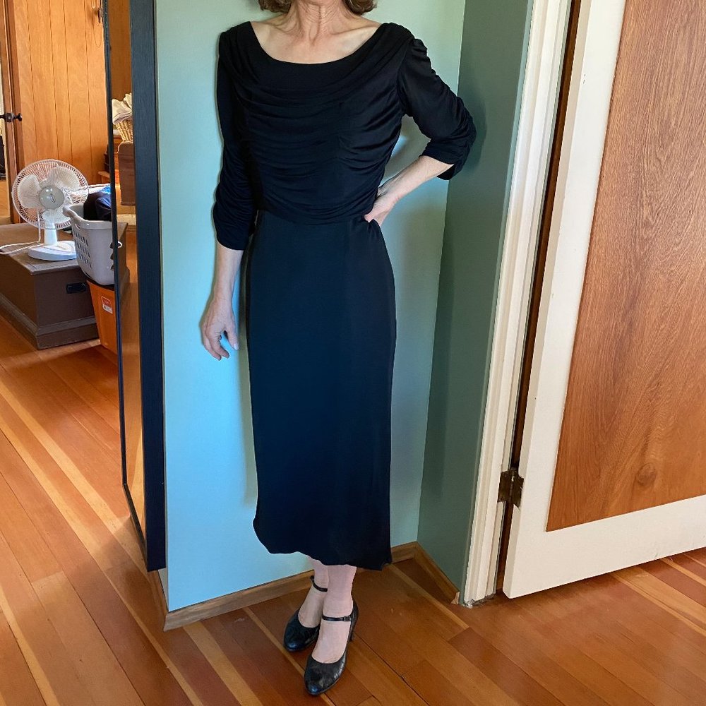 Vintage 50s Robert Gould Black Cocktail Dress